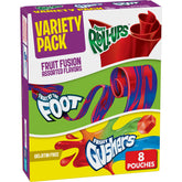 Betty Crocker Fruit Roll-Ups variety pack shown in bright packaging, ideal for vibrant lunchtime treats