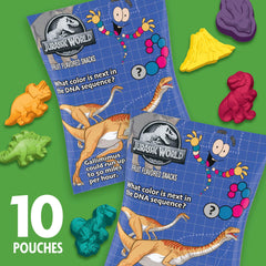 Betty Crocker Jurassic World Snacks in lunchbox-ready packaging suitable for school days.