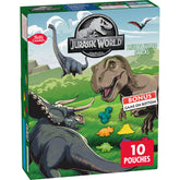 Betty Crocker Jurassic World Snacks packaging highlights gluten-free, kid-friendly appeal.