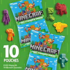 Betty Crocker Minecraft Fruit Flavored Snacks gluten free and fat free option on box.