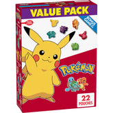 Betty Crocker Pokemon Fruit Snacks box with 22-pouch value pack for on-the-go snacking