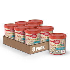 Betty Crocker Rainbow Chip Frosting 8-pack jar, perfect for decorating cakes and cookies.