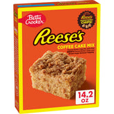 Betty Crocker REESE'S coffee cake chips close-up showing creamy peanut butter chips for delicious bites.