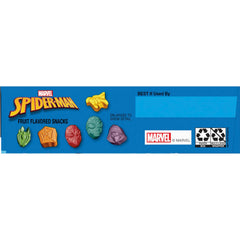 Betty Crocker Spiderman fruit snacks pouch 3 shown with colorful packaging, portable snack on-the-go