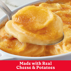 Betty Crocker Three Cheese Potatoes sauce image suggests a creamy finish.