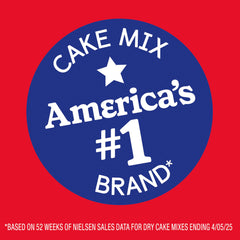 Smooth Betty Crocker batter whisked for a vanilla cake.