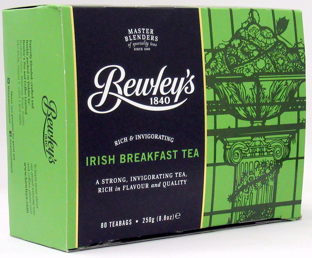 Bewley's Irish Breakfast Tea box front highlighting premium blend.