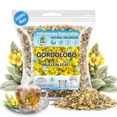 B-Experts Gordolobo tea loose leaf bundle shows natural mullein flowers for a calming cup