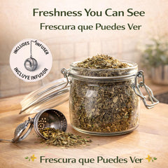 BEXPERTSUSA Stainless steel tea infuser shown, effortless brewing for mess-free loose-leaf tea.