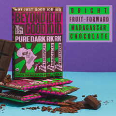 Beyond Good Dark Madagascar 70% bar break view ready for sharing and gifting.