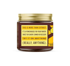 Beyond Good ground vanilla powder with measuring spoon for easy addition