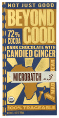 Beyond Good Organic 72 Ginger Bar wrapped, premium snack ready for on-the-go enjoyment