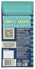 Beyond Good 72% sea salt nibs bar closeup emphasizes rich cocoa and crisp nib texture for tastings.
