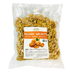 Beyond Nature Organic Raw Walnuts bag close-up for a crunchy on-the-go snack