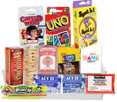 Beyond The Box game night basket with Uno pack for family fun