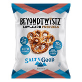 BeyondTwistz Protein Pretzels pack shot highlighting 3-pack convenience and protein power.