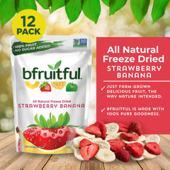 bfruitful fresh-fruit aroma close-up of freeze-dried strawberries and bananas for a natural snack.