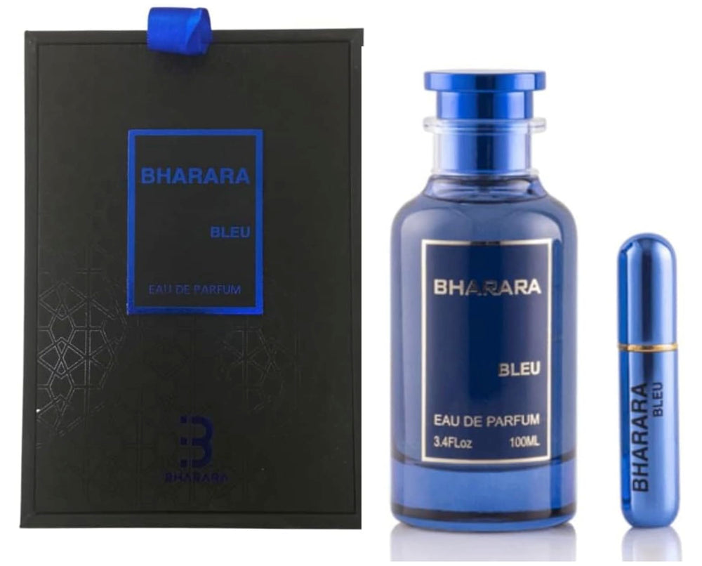 Bharara Bleu Pour Homme bottle front view, ideal for everyday confidence.