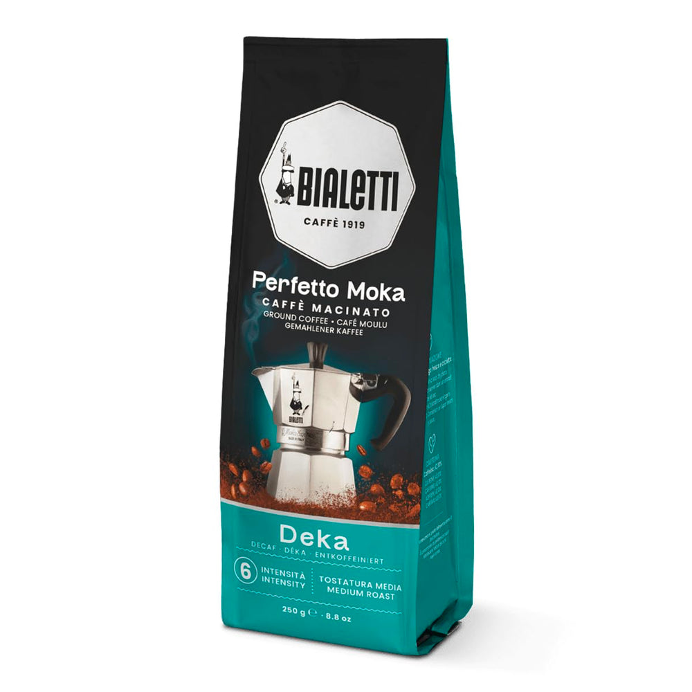 Bialetti Perfetto Moka Deka decaf coffee bag with aroma-saving valve