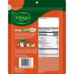 Bibigo Spicy & Sweet Seaweed Chips close up showing crisp texture.
