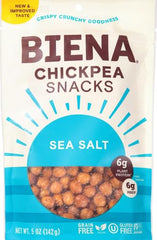 A bowl of BIENA Sea Salt chickpeas as a quick on-the-go snack.