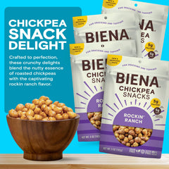 BIENA Chickpeas Crunchy Texture highlights light, crisp bite and satisfyingly crunchy texture.