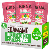 BIENA edamame snack bag front for quick on-the-go protein.