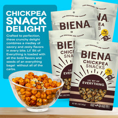 BIENA Gluten-free chickpeas, a non-GMO plant-based snack option.