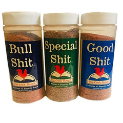 Big Cock Ranch Bull Shit bottle pour enhances grilled steak flavor for bold results