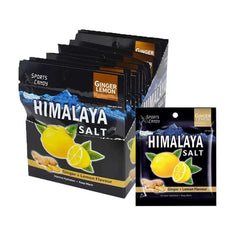 Big Foot ginger lemon candy pack shot highlights natural Himalaya salt for on-the-go energy