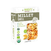 Big Green Organic Food millet shells pack shot, gluten-free and versatile dinner option.