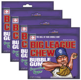 Big League Chew Ground Ball Grape 4-pack front view for quick grab-and-go flavor