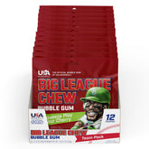 Big League Chew Sour Cherry shredded gum texture for a soft chew.