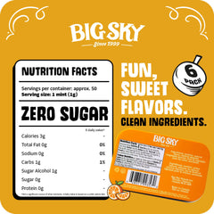 Close-up of Big Sky tin shows creamy orange creme texture.