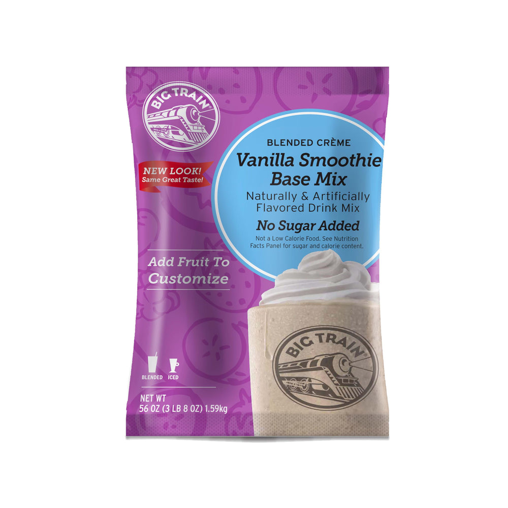 Big Train Blended Creme vanilla base powder for quick creamy beverages.