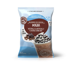 Big Train Reduced Sugar Mocha blended ice coffee mix shown in packaging for home use and cafés