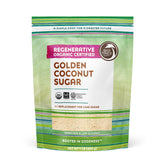 Big Tree Farms Golden Coconut Sugar crystals close-up showing fine texture ideal for quick dissolving