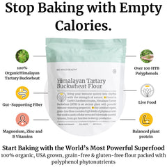 BIG BOLD HEALTH Buckwheat flour nutrition label close-up highlighting minerals.