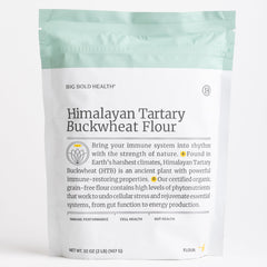 BIG BOLD HEALTH Himalayan Tartary Buckwheat flour bag, ideal for gluten-free baking.