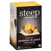 Bigelow 17715 Steep Tea dandelion-peach tea bag for balanced flavor.