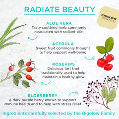 Bigelow Radiate Beauty Blueberry Aloe flavor notes in a bright infusion