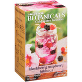 Bigelow Botanicals cold water infusion blackberry raspberry hibiscus tea bag delivers refreshing fruit flavor
