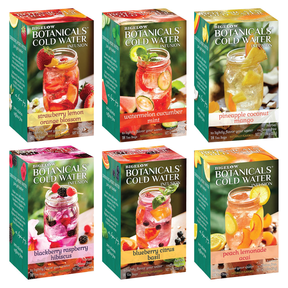 Bigelow Botanicals Cold Water Infusion variety pack front view for refreshing hydration