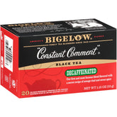 Bigelow Constant Comment decaf tea bags, individually wrapped for on-the-go freshness.