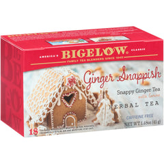 Bigelow Ginger Snappish tea bags—individually wrapped for peak freshness