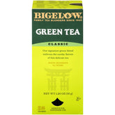 Bigelow Green Tea Bags box 28 front, ideal for everyday home brewing.