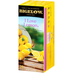 Bigelow I Love Lemon tea bags pack reveals a quick, comforting hot or iced brew