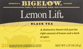 Bigelow Lemon Lift Tea bags provide a zesty, gluten-free refreshment for any time of day