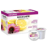 Bigelow Stay Well Lemon-Echinacea K-Cup pods for quick caffeine-free moments