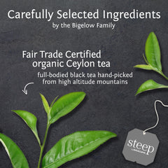 Bigelow English Breakfast tea bags in foil pouches preserve freshness on the go